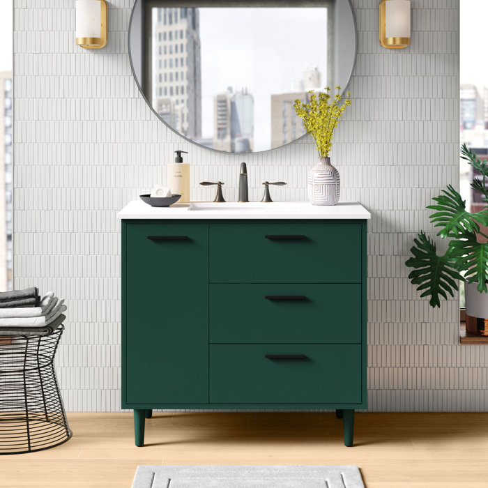 Mercury Row® Burnie 36" Single Bathroom Vanity Set & Reviews Wayfair